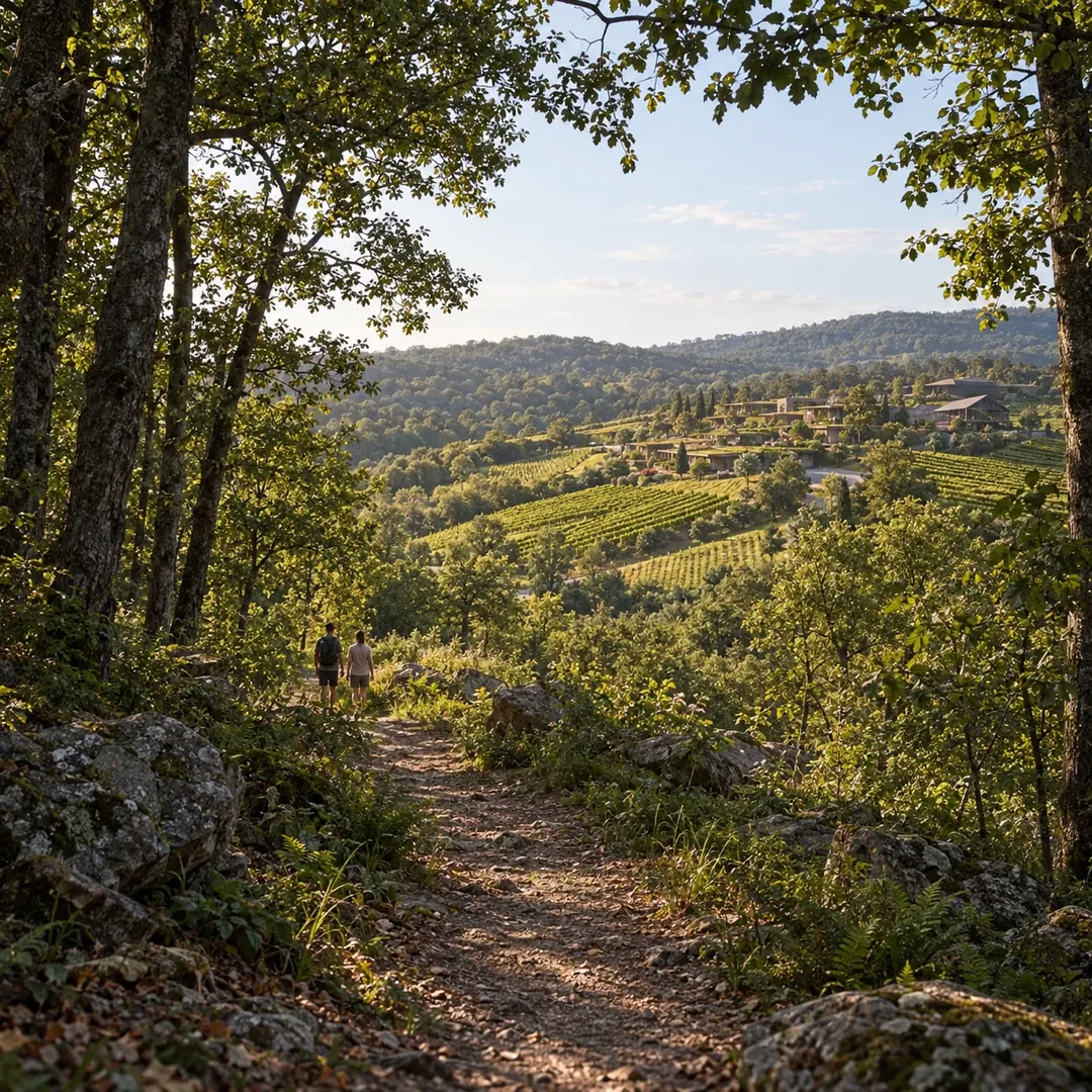 Open view toward the vineyards