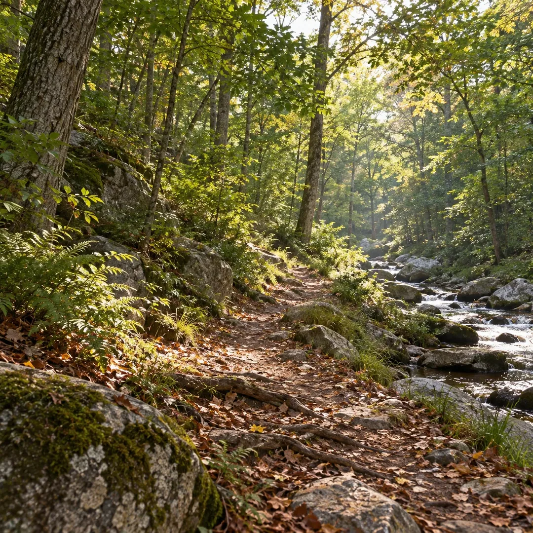 Quiet woodland path