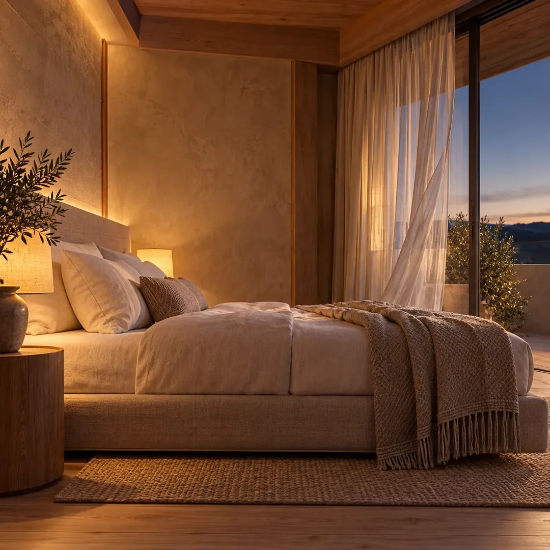 Resting by the landscape window