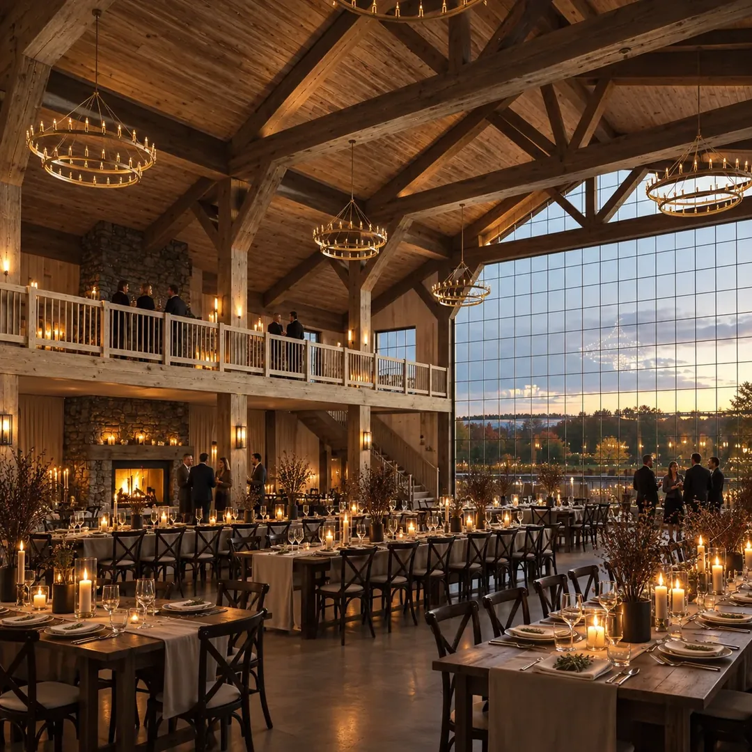 Barn prepared for a gathering