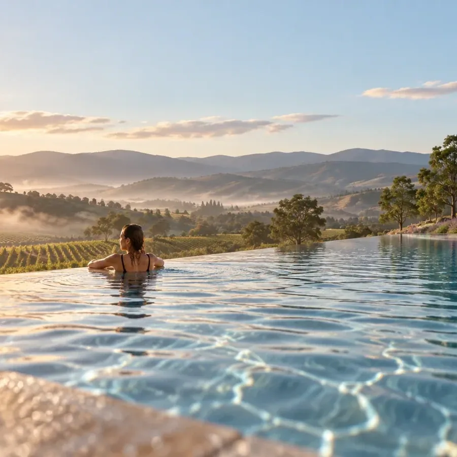 Single swimmer vineyard