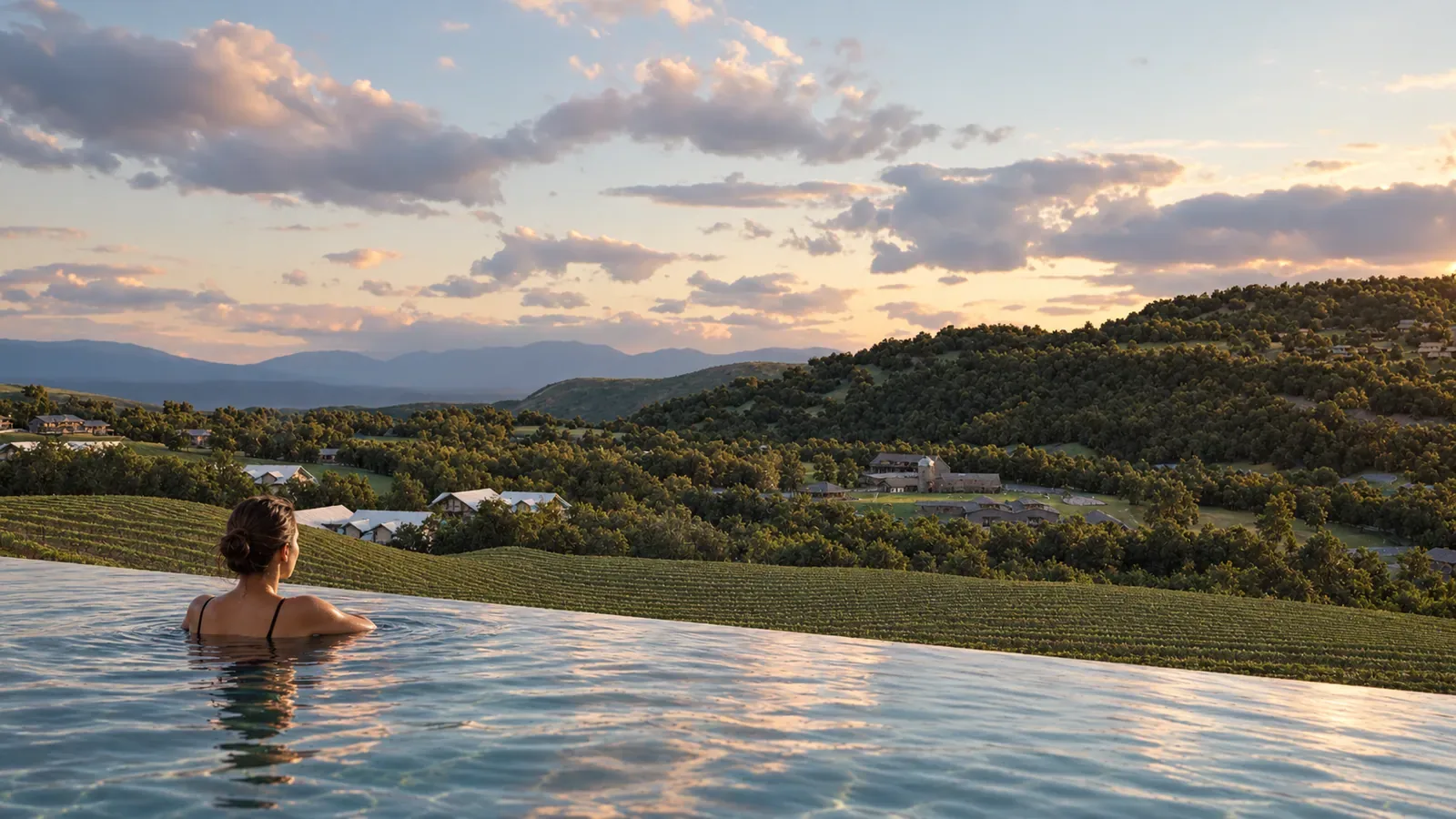 Diagonal vineyard