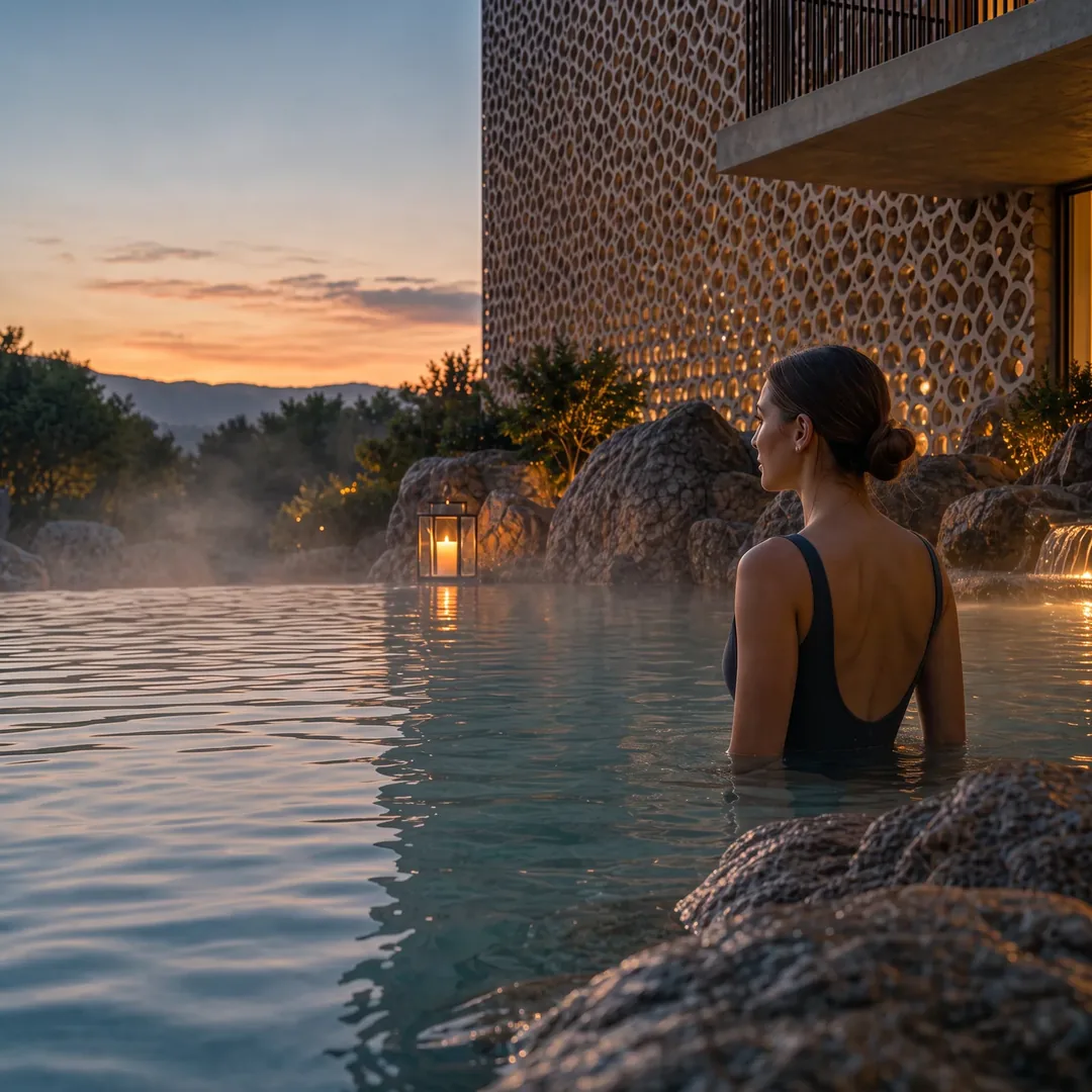 Onsen in a cinematic frame