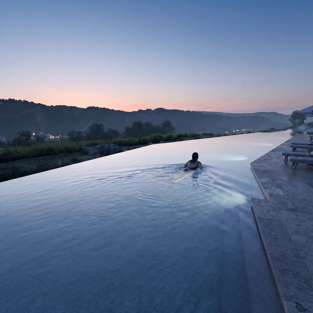 Long pool quiet swim