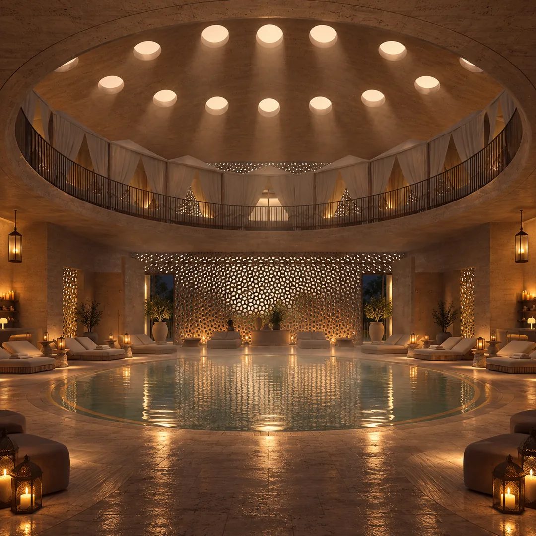 Circular spa - warm oculus